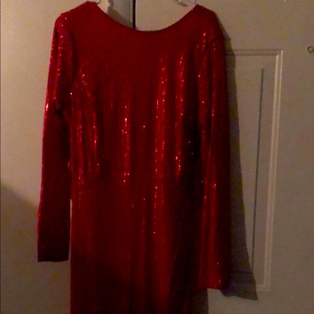Love & Lemonade Red Sequin Dress